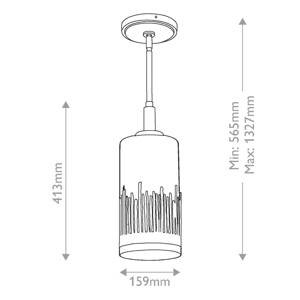 Quintiesse Sawgrass 1 Light Pendant - Gold Leaf with Antique Glaze