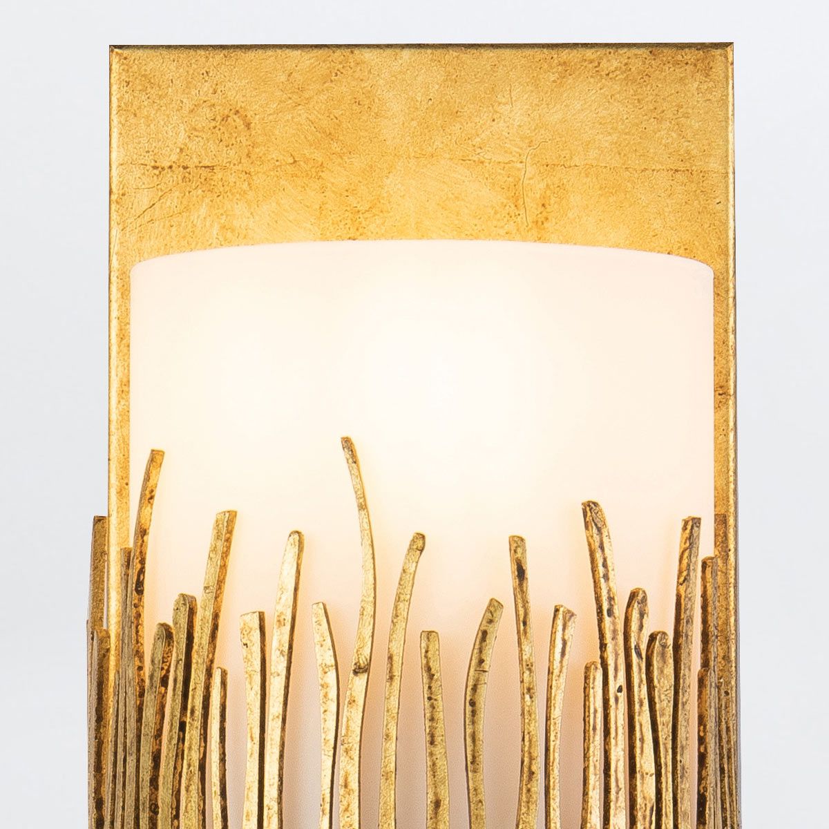 Quintiesse Sawgrass 1 Light Wall Light - Gold Leaf with Antique Glaze