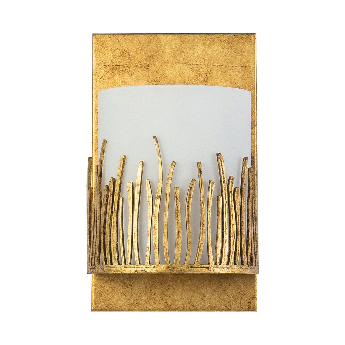 Quintiesse Sawgrass 1 Light Wall Light - Gold Leaf with Antique Glaze