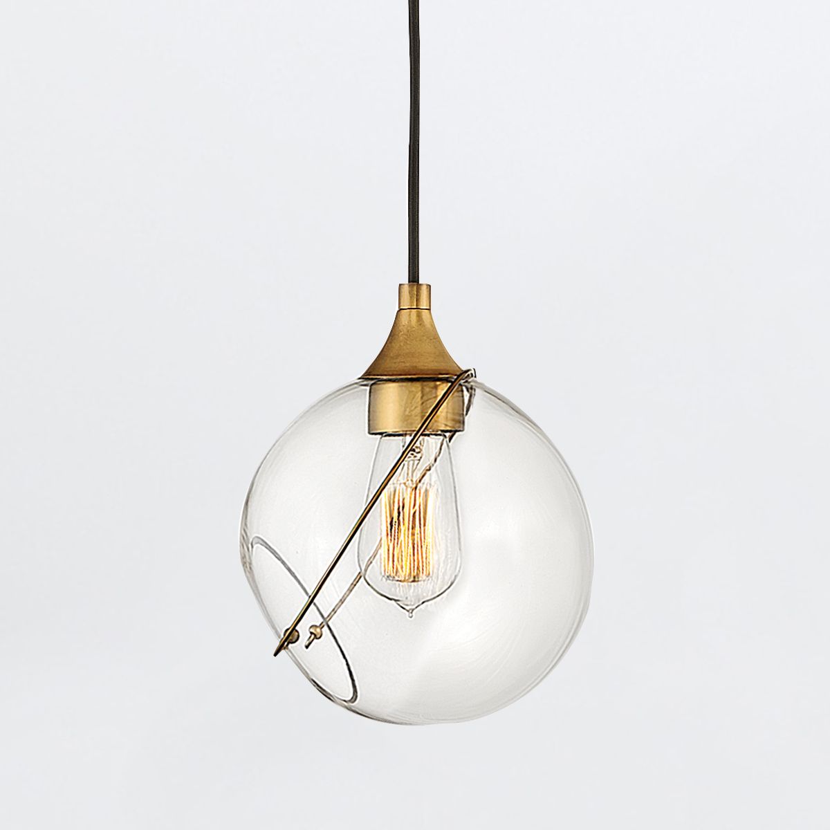 Quintiesse Skye 1 Light Small Pendant - Heritage Brass
