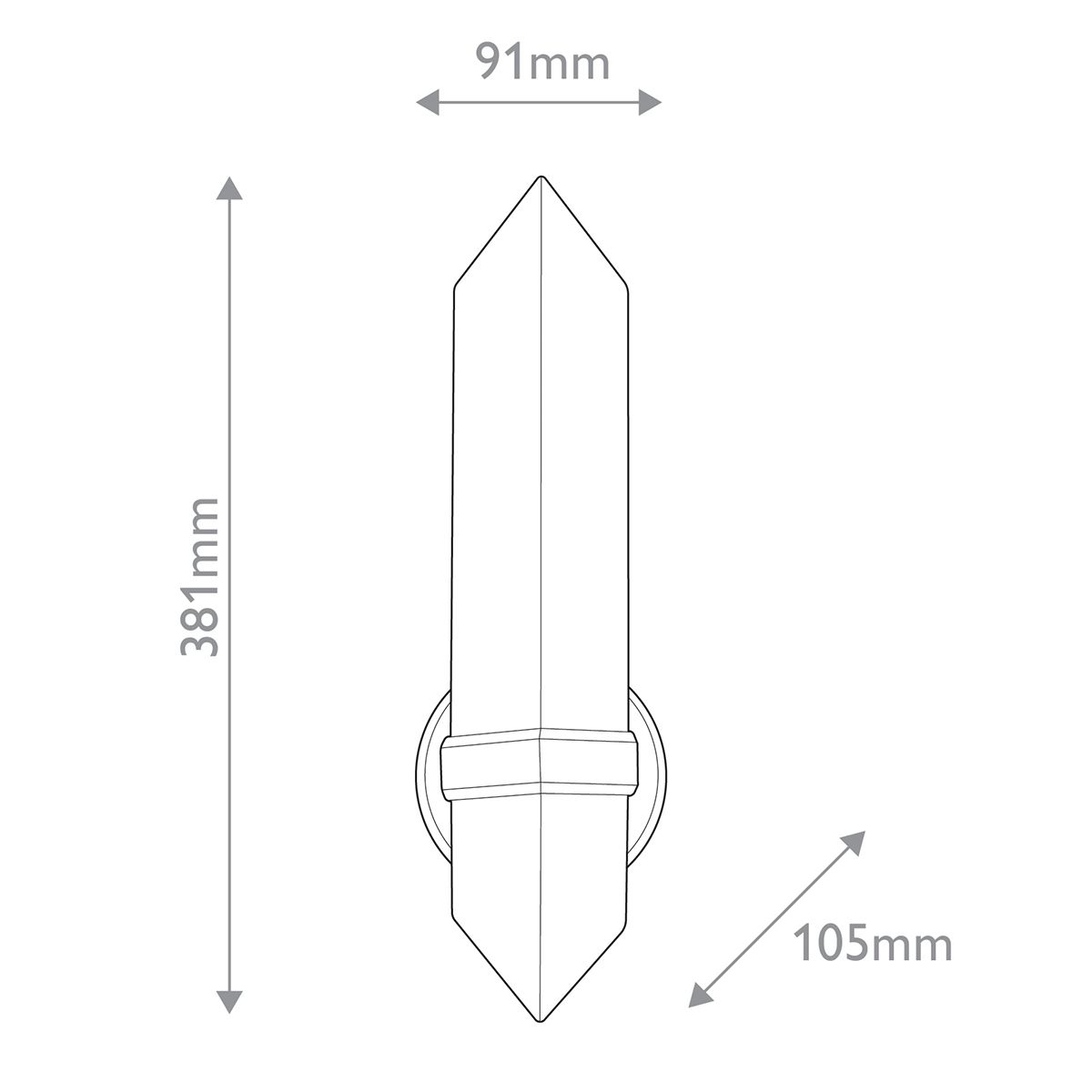 Quintiesse Valencia 1 Light Wall Light - Urban Bronze