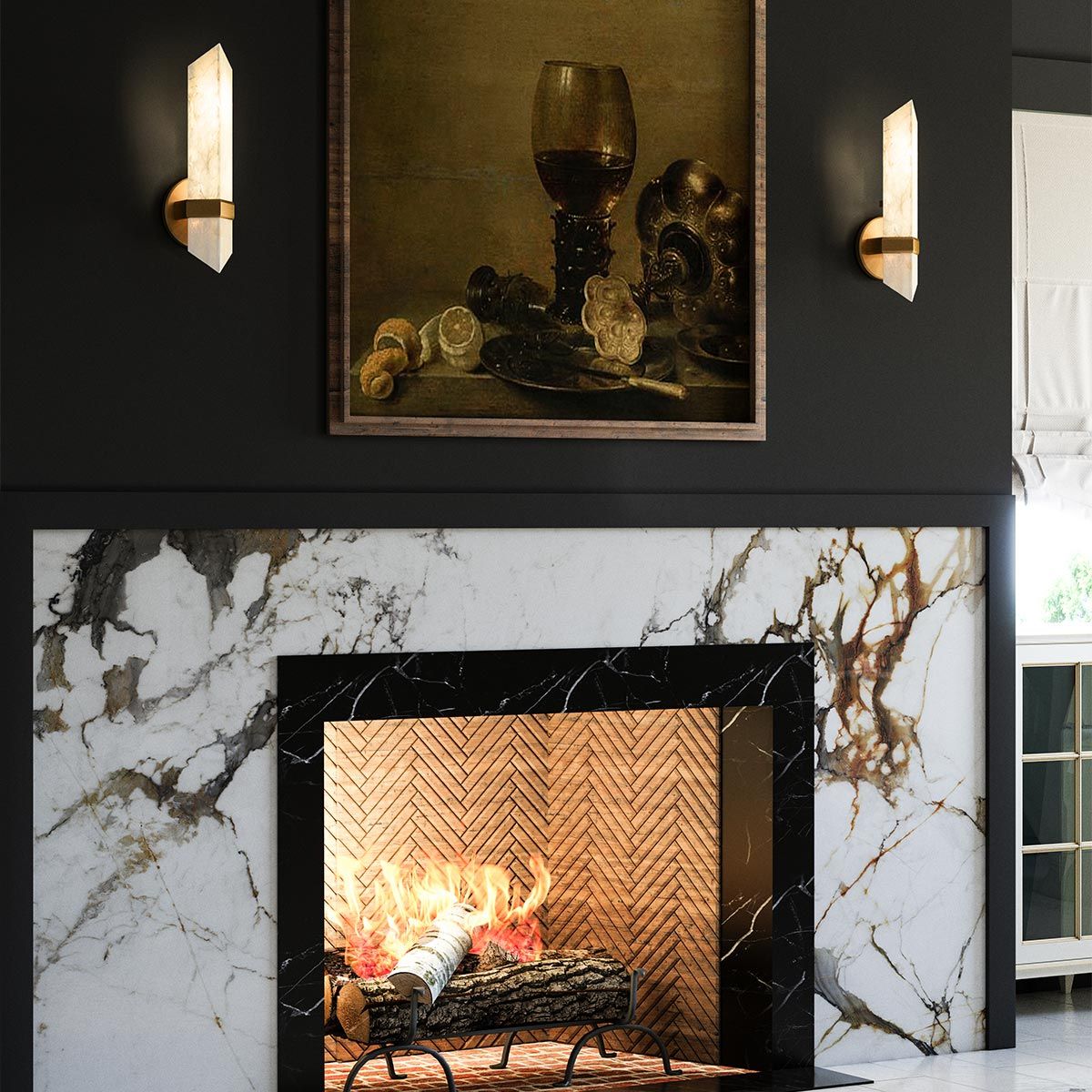 Quintiesse Valencia 1 Light Wall Light - Vintage Brass