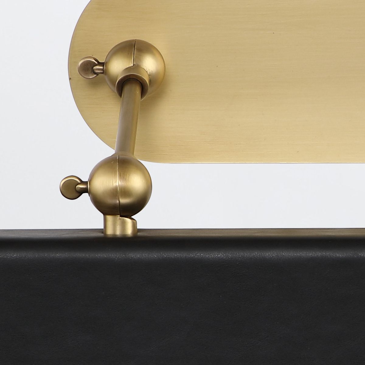 Quintiesse Valise Large LED Picture Light - Vintage Brass & Tuxedo Leather