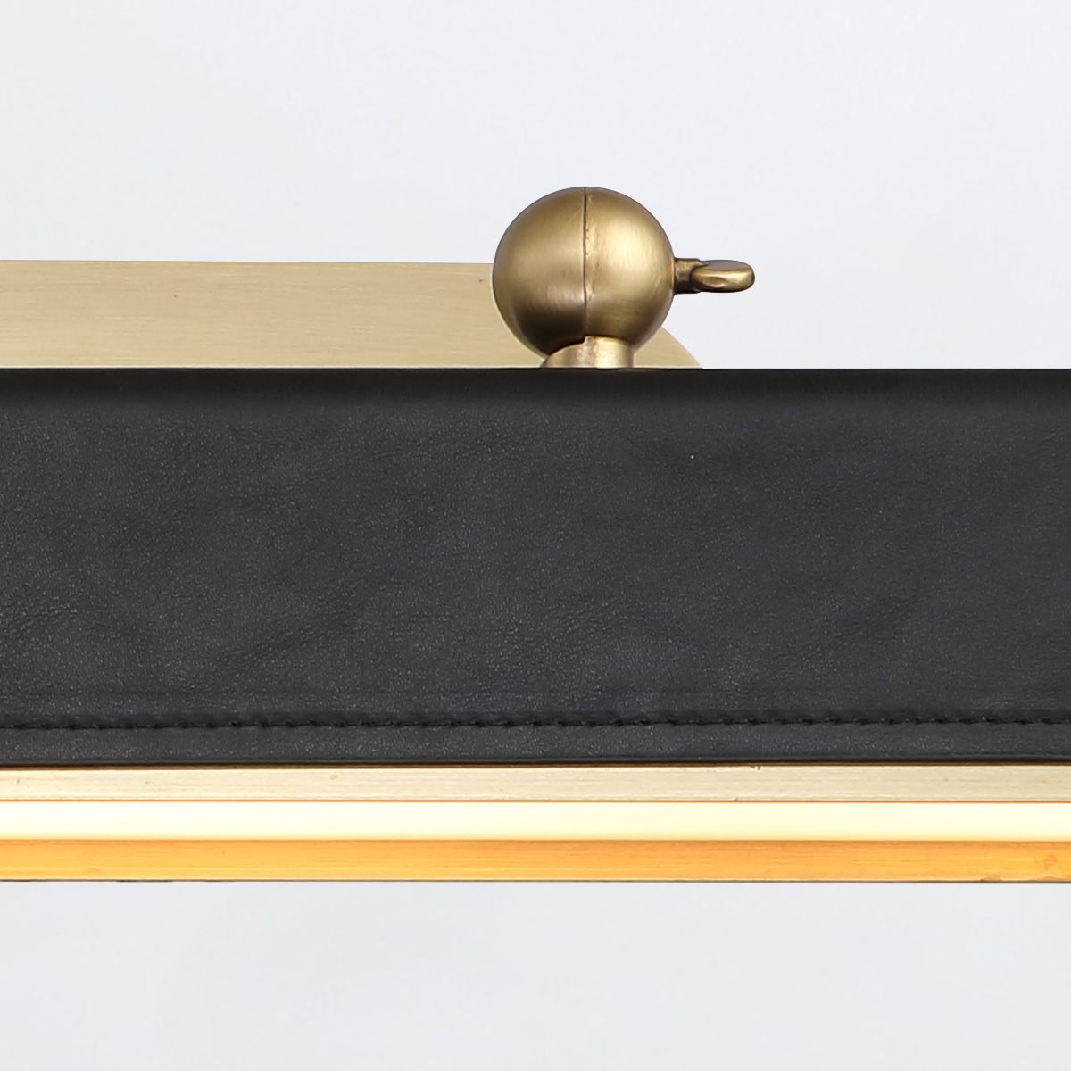 Quintiesse Valise Large LED Picture Light - Vintage Brass & Tuxedo Leather