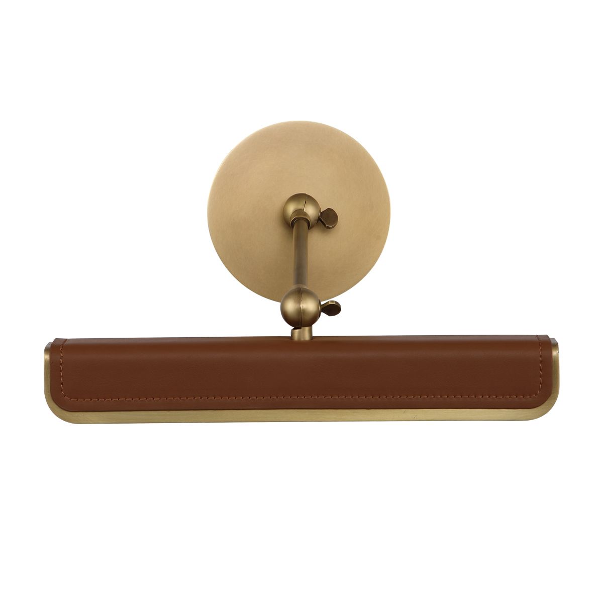 Quintiesse Valise Small LED Picture Light - Vintage Brass & Cognac Leather