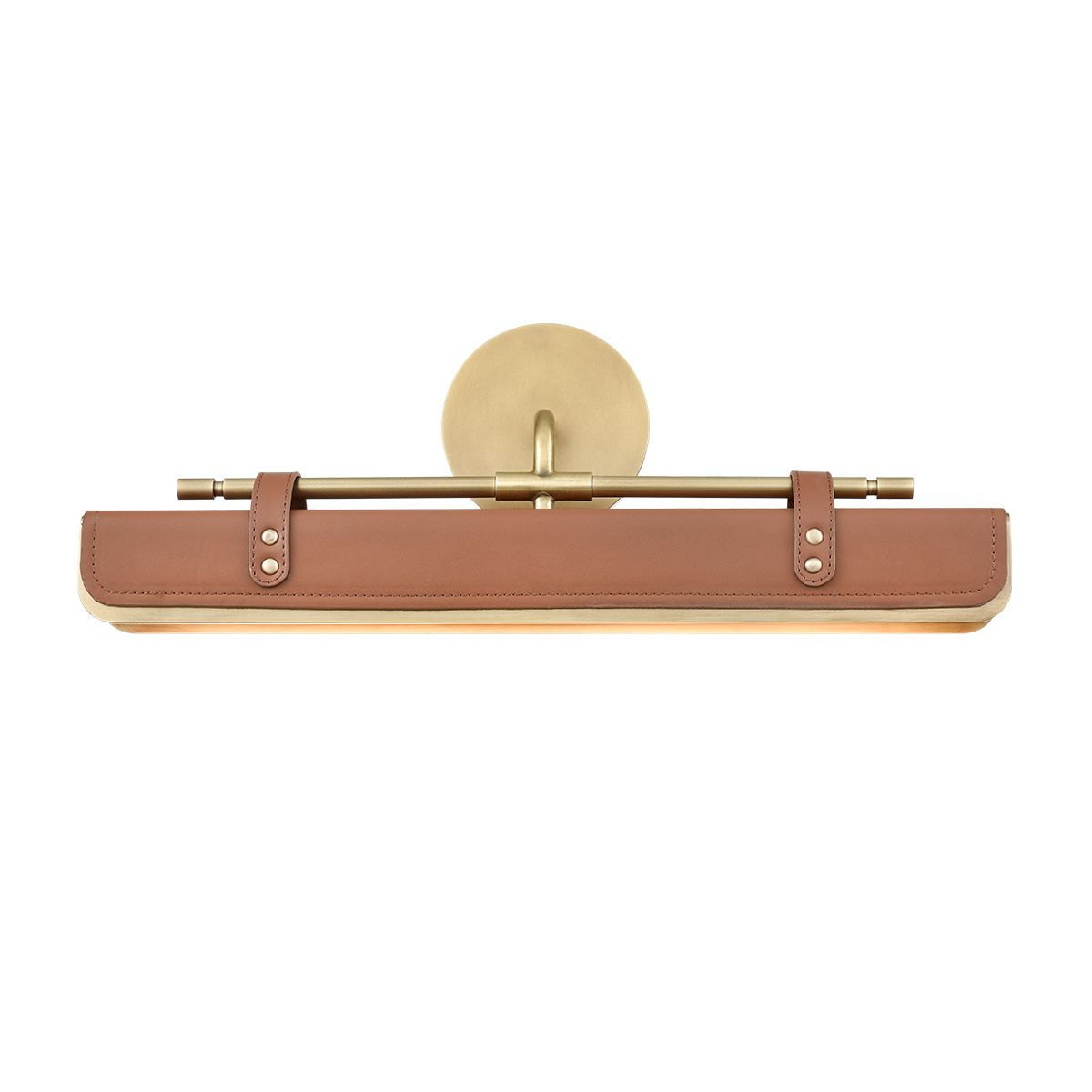 Quintiesse Valise LED Wall Light - Vintage Brass & Cognac Leather