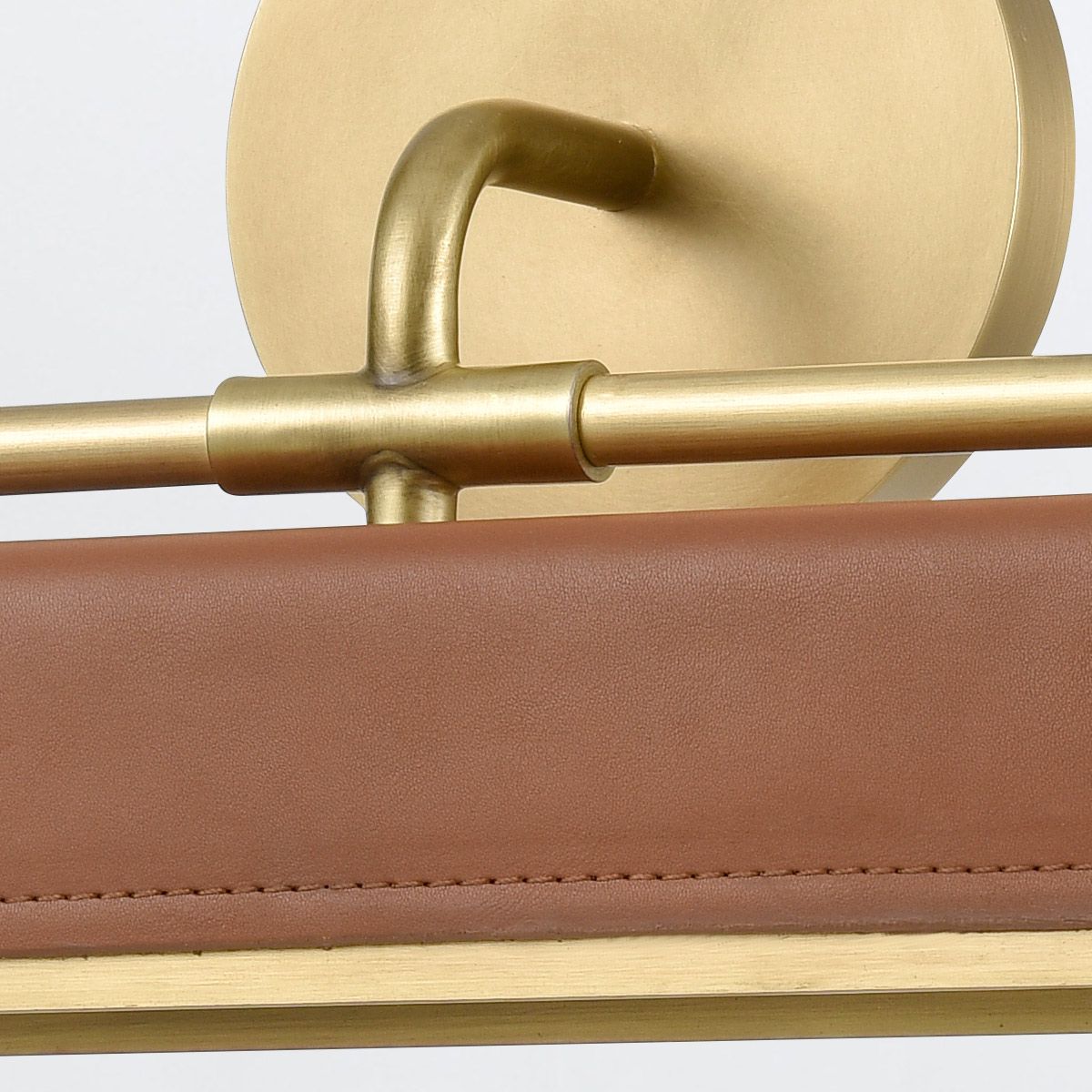 Quintiesse Valise LED Wall Light - Vintage Brass & Cognac Leather