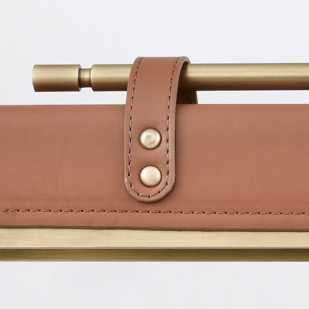 Quintiesse Valise LED Wall Light - Vintage Brass & Cognac Leather