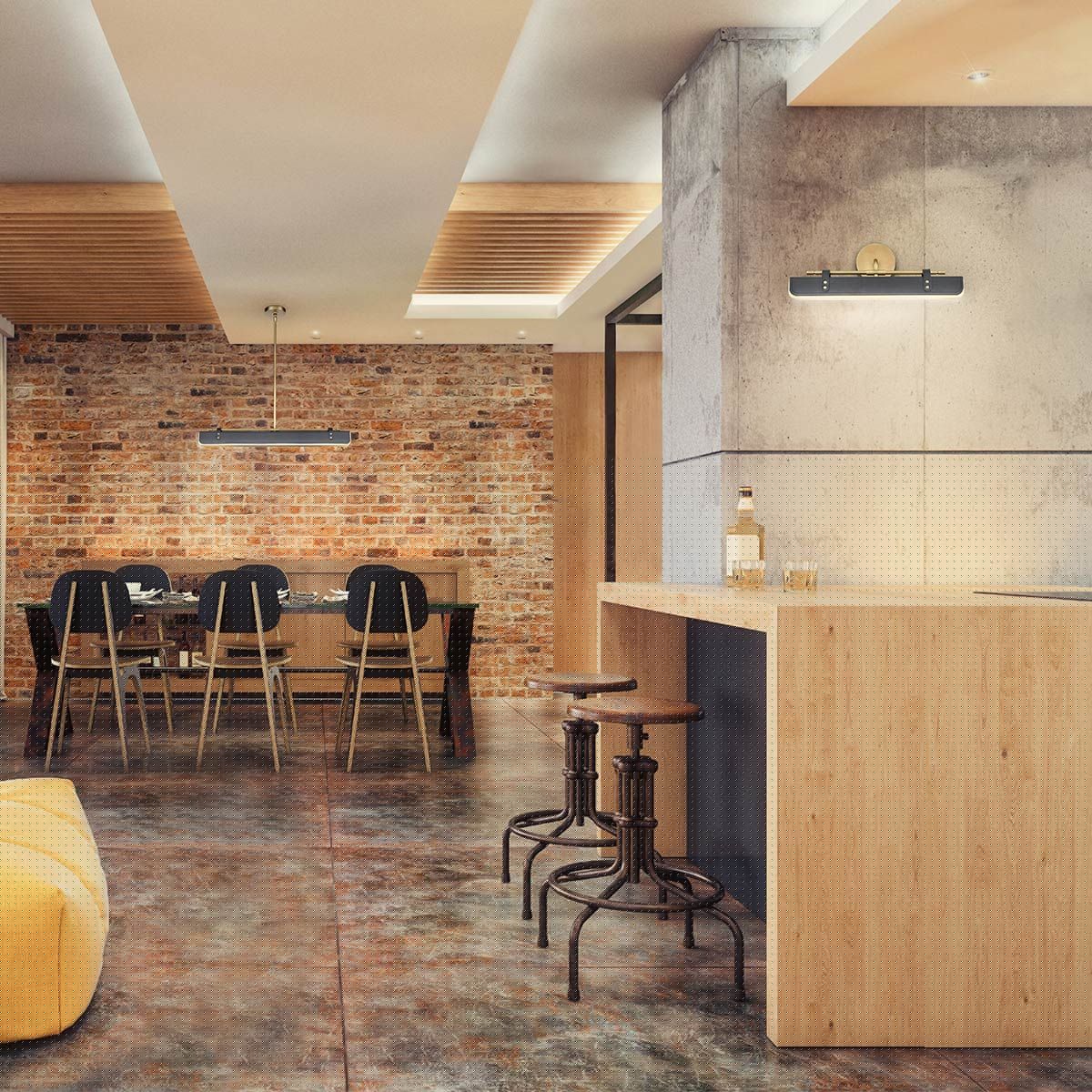 Quintiesse Valise LED Wall Light - Vintage Brass & Tuxedo Leather