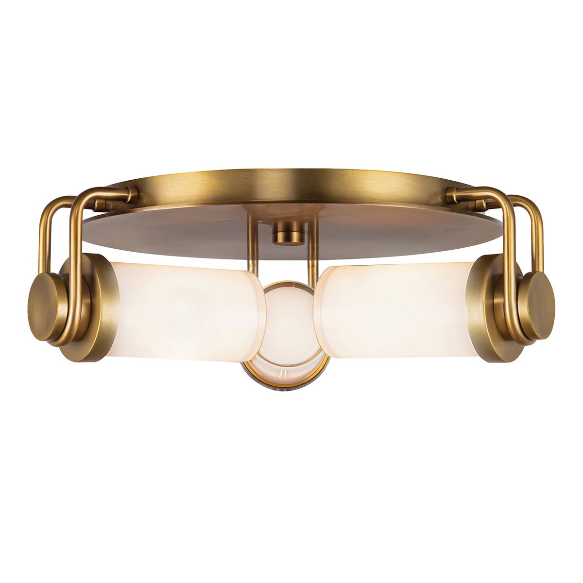 Quintiesse Wynwood 3 Light Flush - Vintage Brass