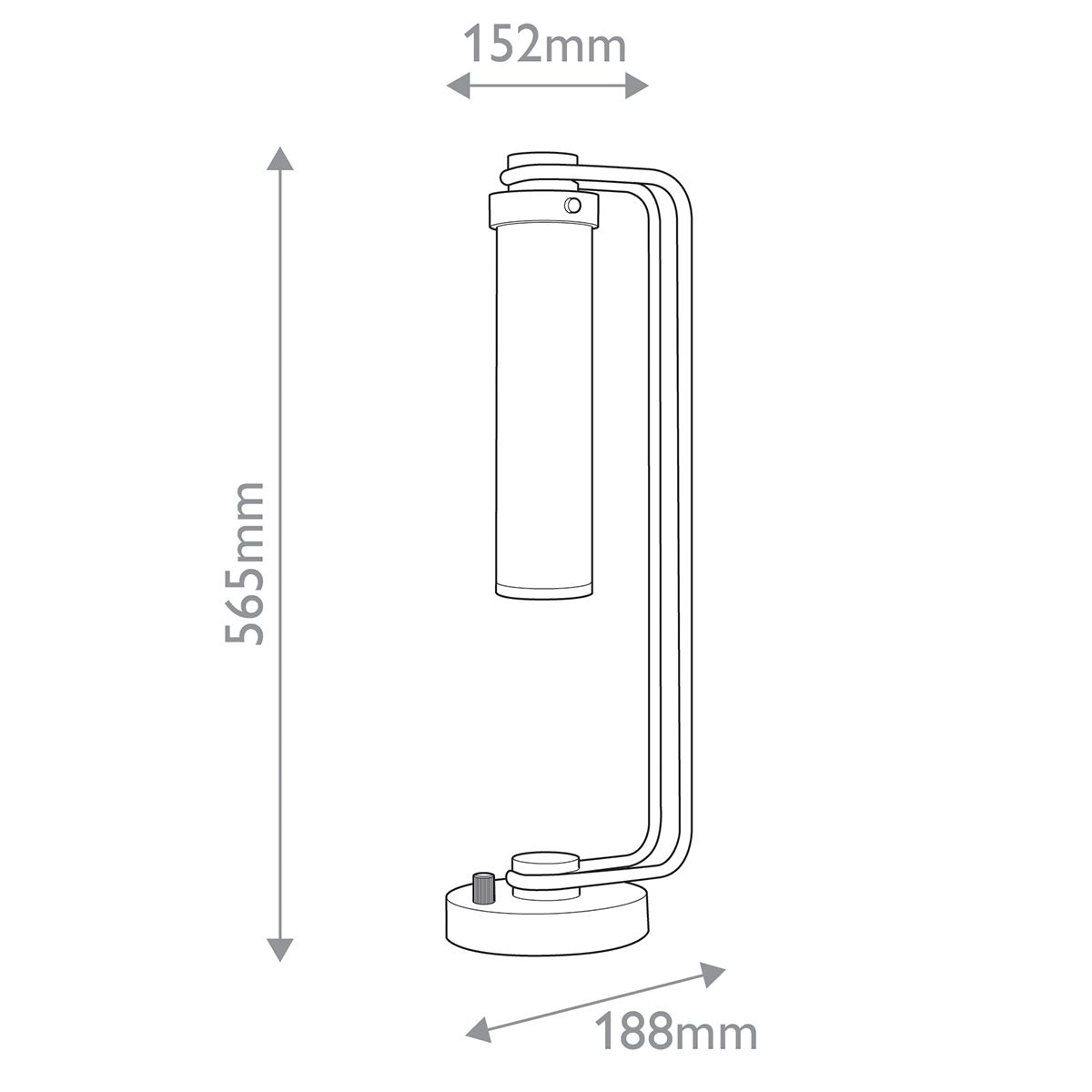 Quintiesse Wynwood 1 Light Table Lamp - Urban Bronze