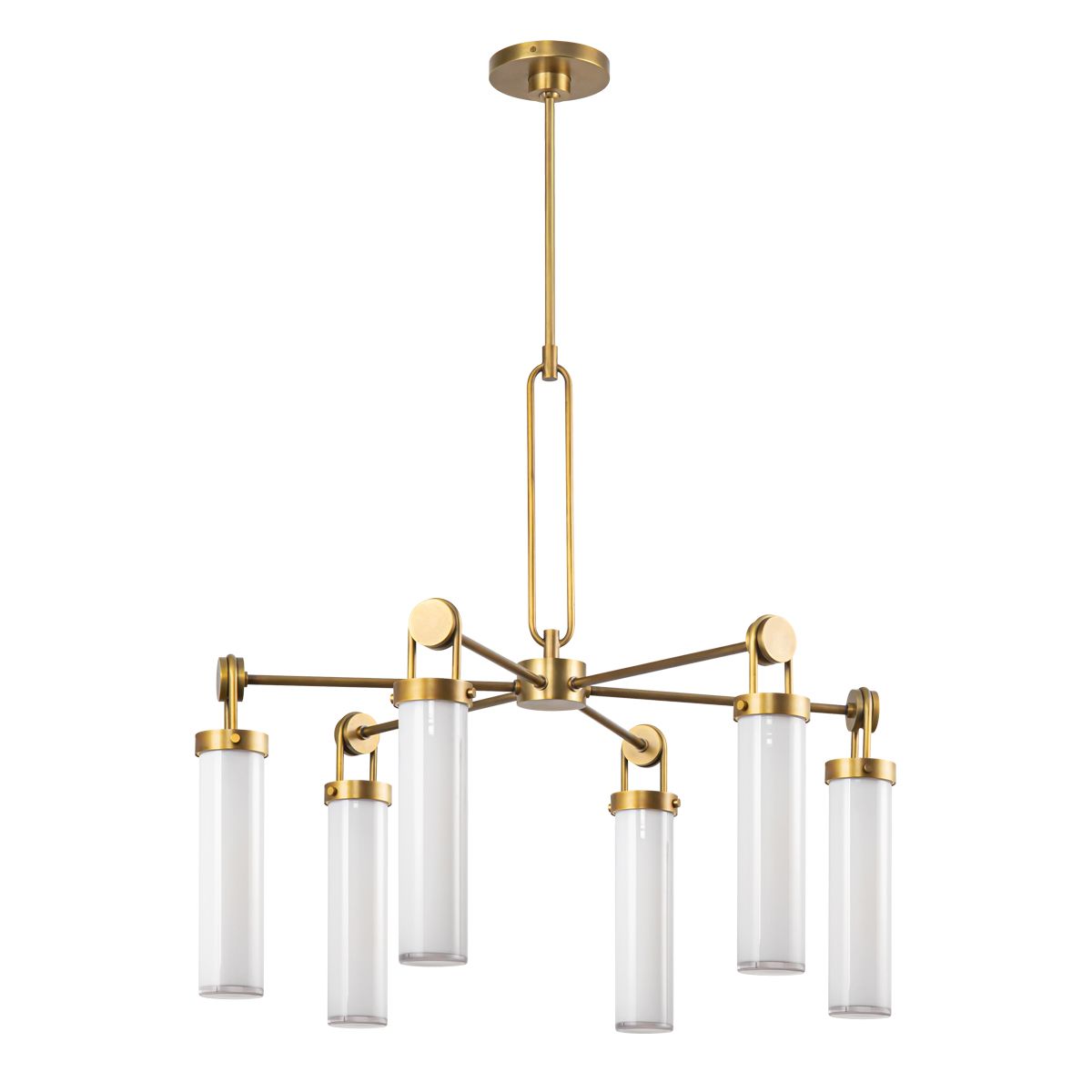 Quintiesse Wynwood 6 Light Chandelier - Vintage Brass