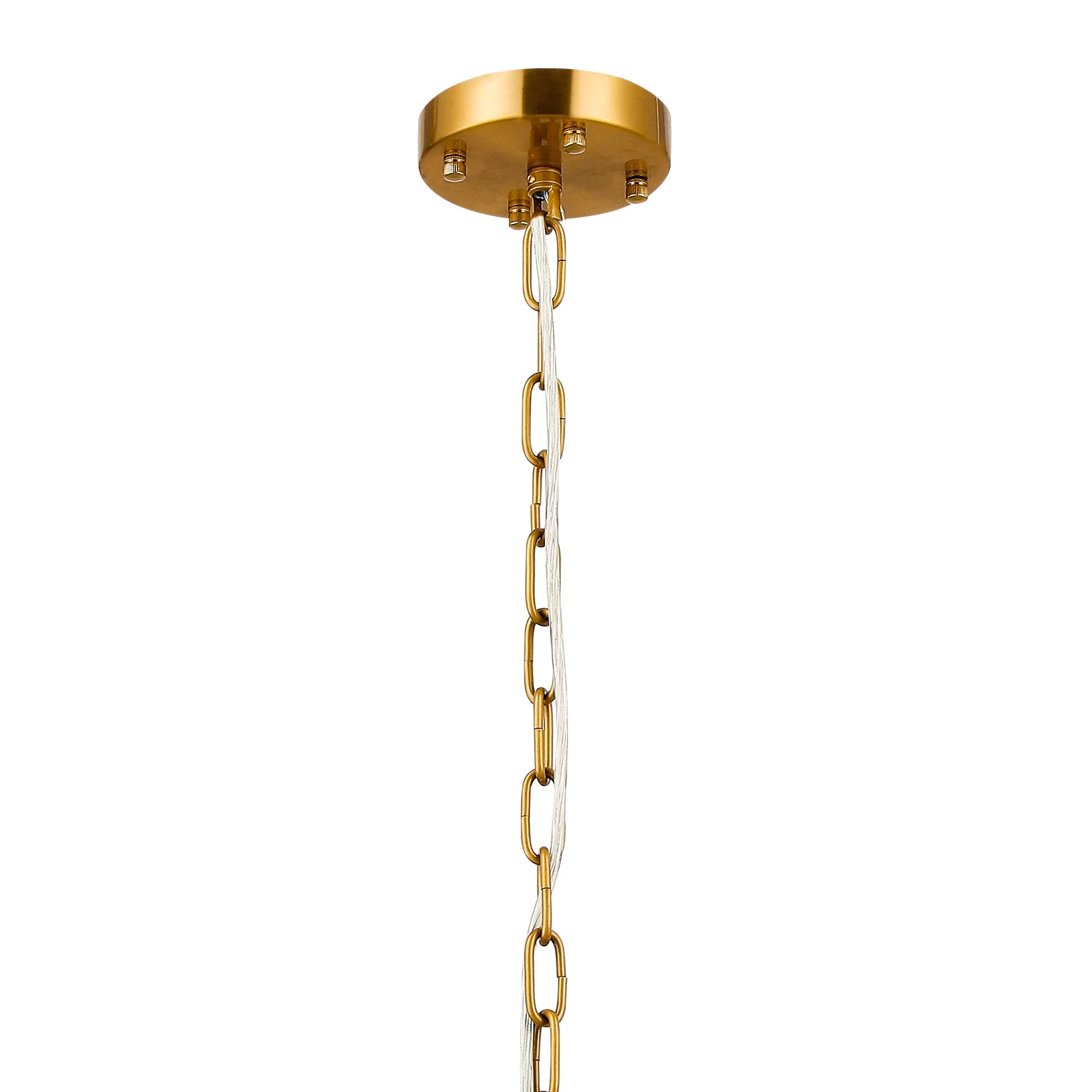 Robin 45cm Pendant & Semi Ceiling 7 Light - Brass & Smoke Glass Rods